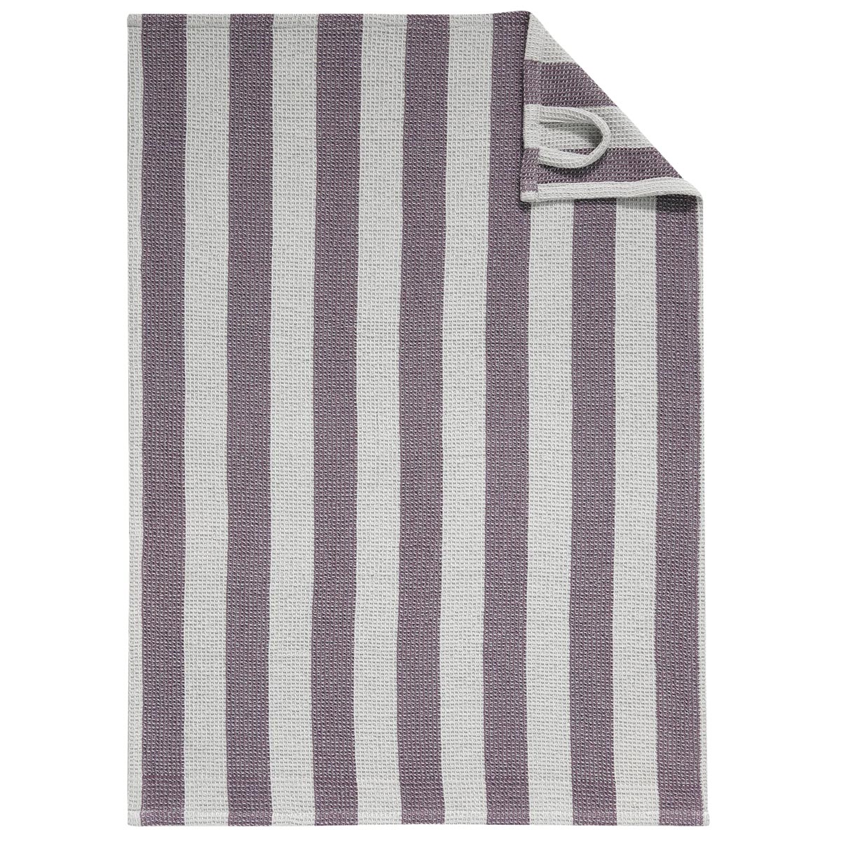 Полотенце кухонное вафельное Cawo Stripes 50x70см, цвет бежевый, серый