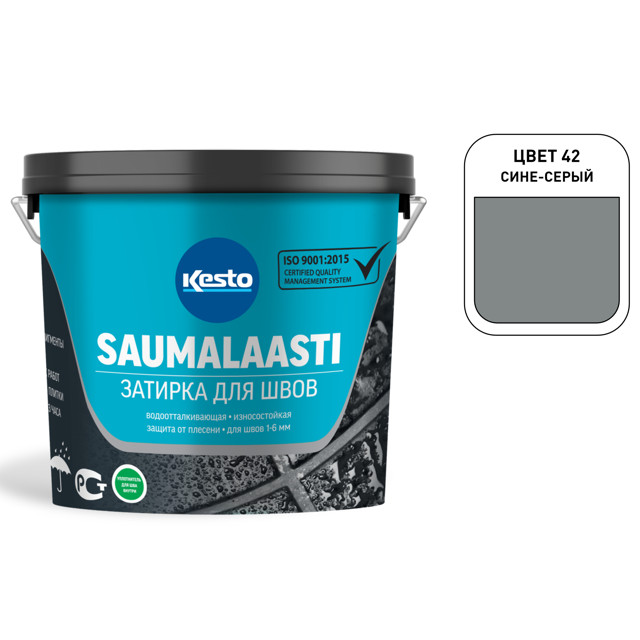 затирка для швов KESTO Saumalaasti 1-6мм 3кг сине-серая