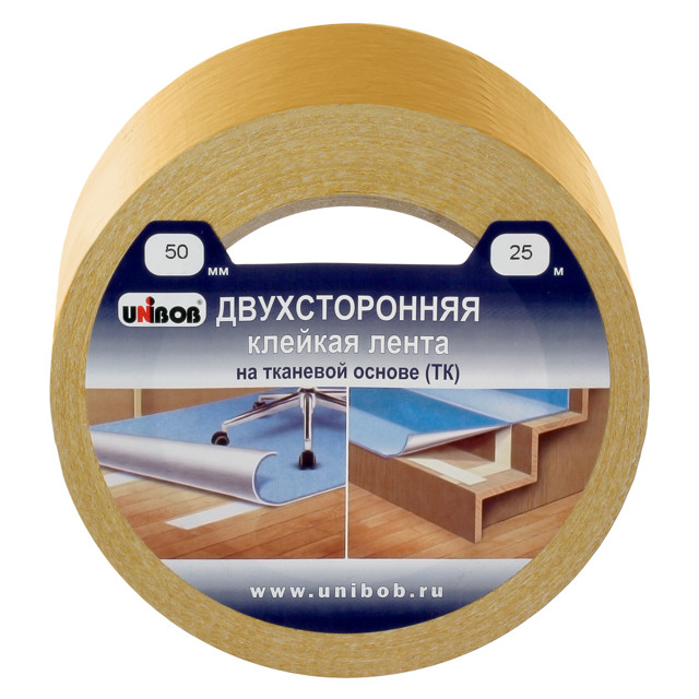 лента клейкая двусторонняя ТК 50ммх25м, арт.55789