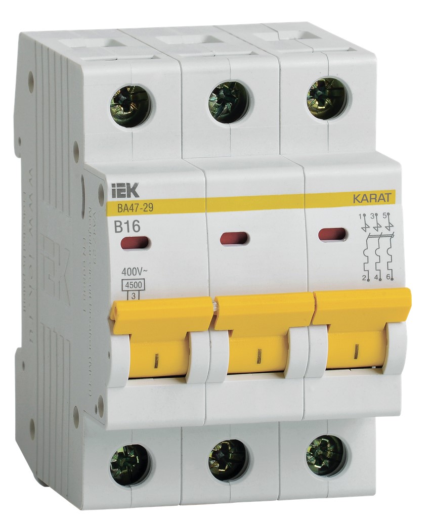 Автоматический выключатель IEK MVA20-3-016-B