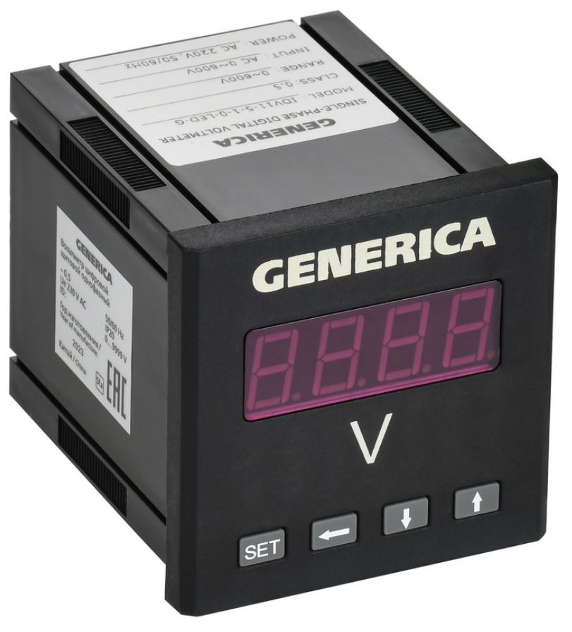 Вольтметр GENERICA IDV11-5-1-0-LED-G