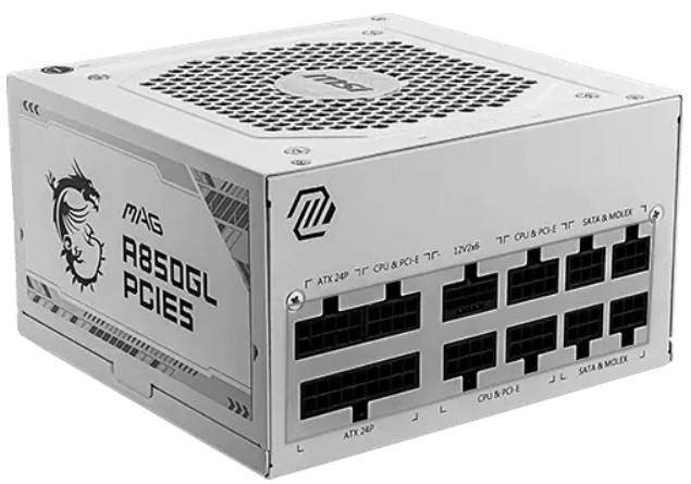 Блок питания MSI MAG A850GL PCIE5 WHITE