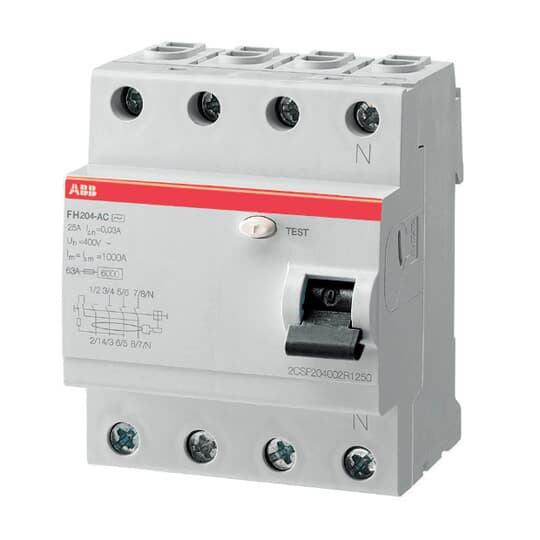 Выключатель дифференциального тока (ВДТ, УЗО) ABB 2CSF204006R2400
