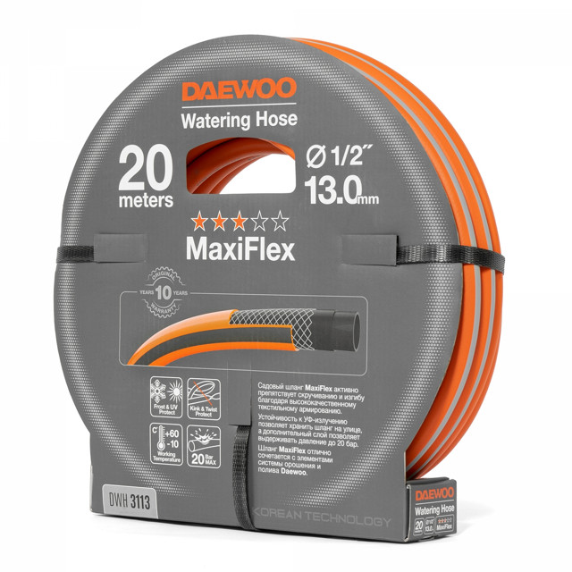 шланг армированный DAEWOO MaxiFlex 1/2" 20м 20Бар