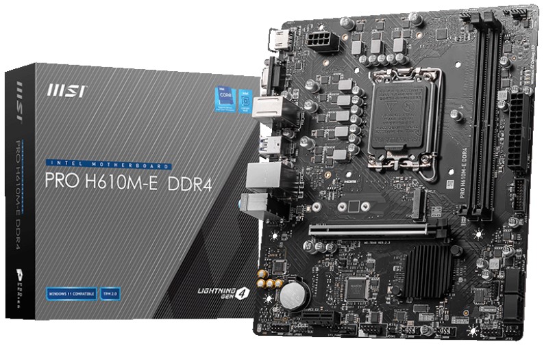 Материнская плата MSI PRO H610M-E DDR4