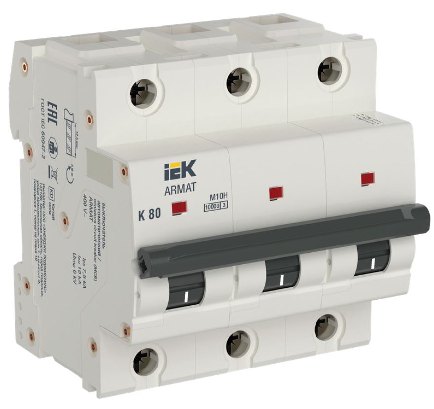 Автоматический выключатель IEK AR-M10H-3-K080