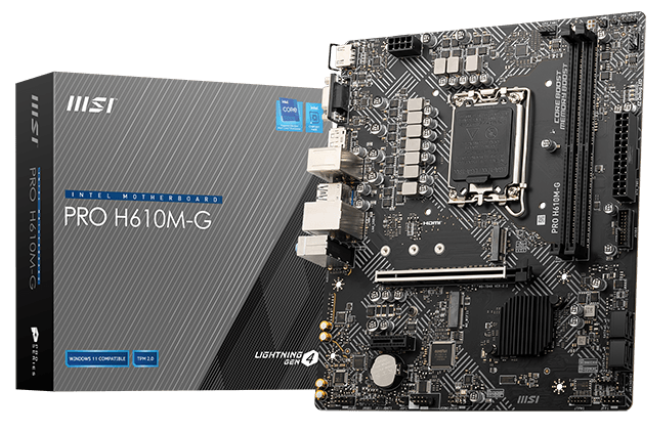 Материнская плата MSI PRO H610M-G