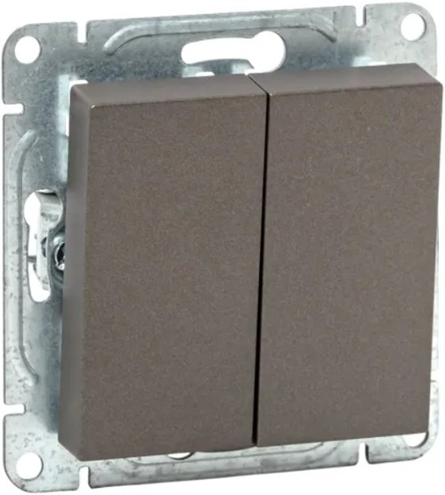 Выключатель двухклавишный EKF UP1-SWM-20