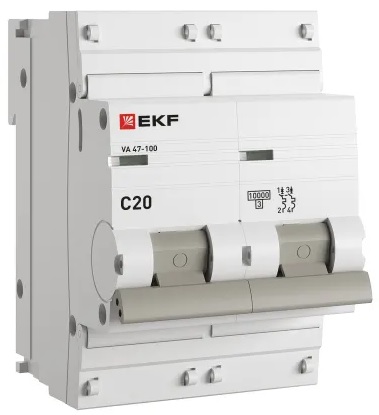 Автоматический выключатель EKF mcb47100-2-20C-pro