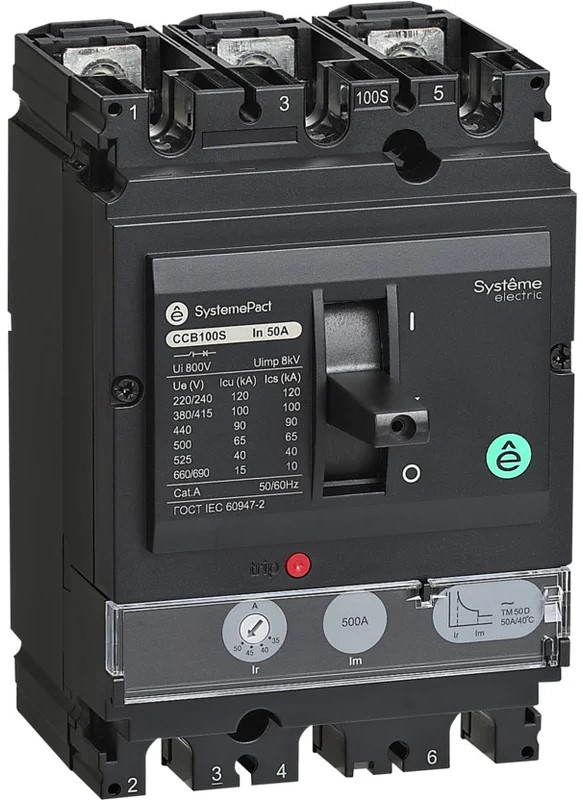 Автоматический выключатель в литом корпусе Systeme Electric SPC100S025L3DF