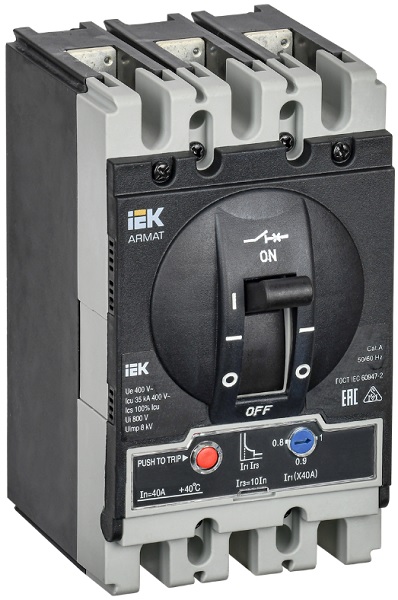 Автоматический выключатель IEK AR-MCCB-3S-035-0040A-ATUC