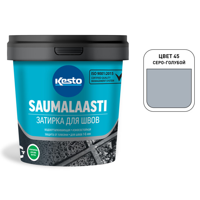 затирка для швов KESTO Saumalaasti 1-6мм 1кг серо-голубая