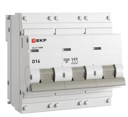 Автоматический выключатель EKF mcb47100m-3-16D-pro