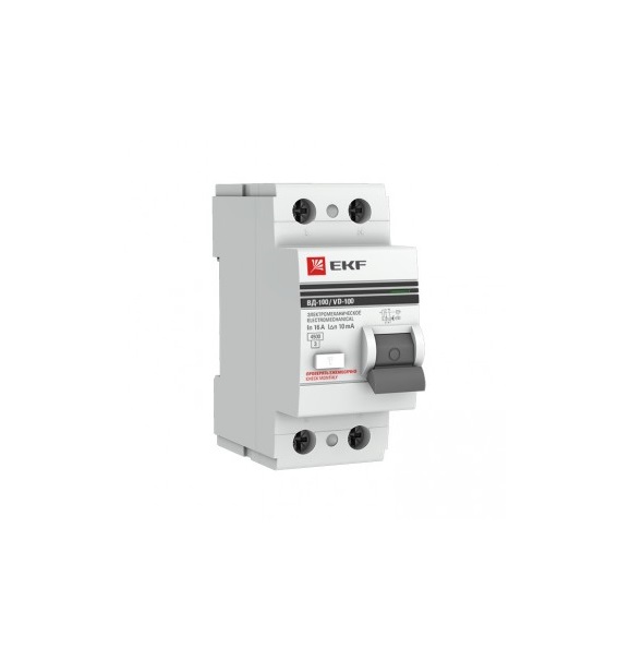 Выключатель дифференциального тока (ВДТ, УЗО) EKF elcb-2-32-100-em-pro